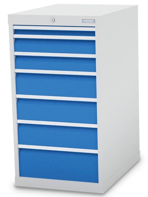 Bedrunka+Hirth Schubladenschrank 7 Schubladen mit Einzelverriegelung 555 x 736 x 1019 mm Produktbild Bedrunka+Hirth Schubladenschrank 7 Schubladen mit Einzelverriegelung 555 x 736 x 1019 mm
