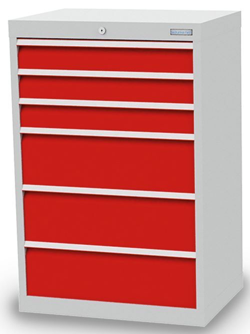 Bedrunka+Hirth Schubladenschrank 6 unterschiedliche Schubladen 680 x 500 x 1019 mm Produktbild Bedrunka+Hirth Schubladenschrank 6 unterschiedliche Schubladen 680 x 500 x 1019 mm