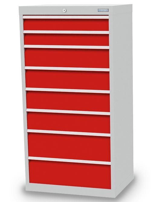 Bedrunka+Hirth Schubladenschrank 8 unterschiedliche Schubladen 680 x 500 x 1319 mm Produktbild Bedrunka+Hirth Schubladenschrank 8 unterschiedliche Schubladen 680 x 500 x 1319 mm