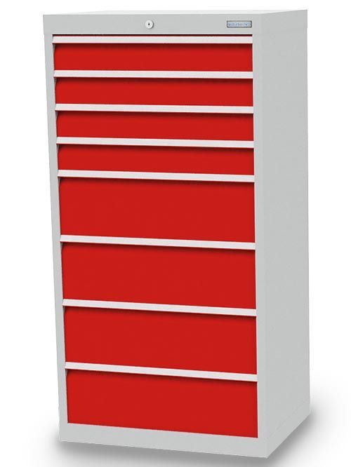 Bedrunka+Hirth Schubladenschrank schmal und hoch 8 Schubladen 680 x 500 x 1319 mm Produktbild Bedrunka+Hirth Schubladenschrank schmal und hoch 8 Schubladen 680 x 500 x 1319 mm