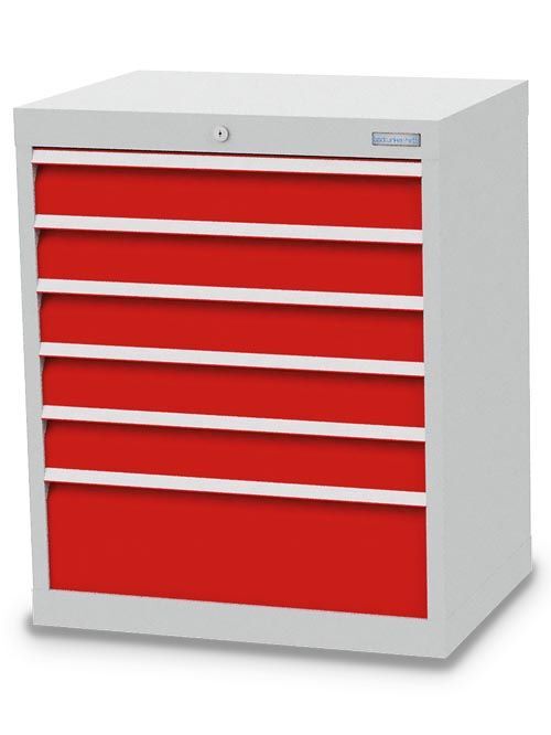 Bedrunka+Hirth Schubladenschrank aus Stahlblech 6 fach 680 x 500 x 819 mm Produktbild Bedrunka+Hirth Schubladenschrank aus Stahlblech 6 fach 680 x 500 x 819 mm
