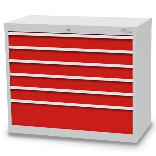 Bedrunka+Hirth Breiter Schubladenschrank 6 fach Stahlblech 980 x 500 x 819 mm Produktbild Bedrunka+Hirth Breiter Schubladenschrank 6 fach Stahlblech 980 x 500 x 819 mm
