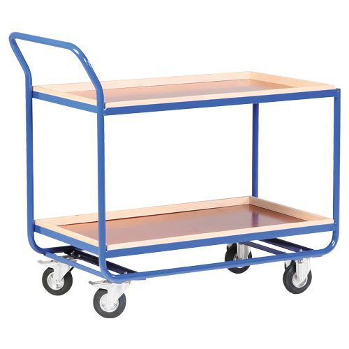 Bedrunka+Hirth Stahlrohrtischwagen 2 Ladeflächen 600 x 1161 x 1000 mm Produktbild Bedrunka+Hirth Stahlrohrtischwagen 2 Ladeflächen 600 x 1161 x 1000 mm