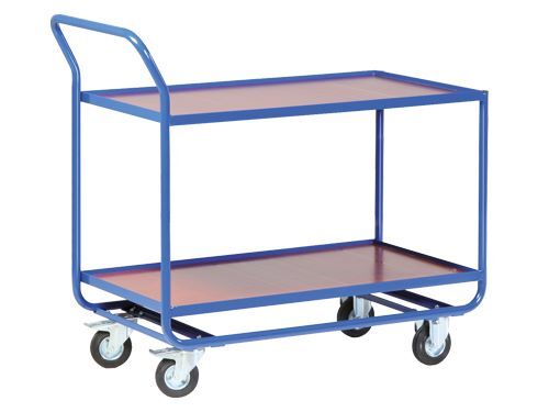 Bedrunka+Hirth Stahlrohrtischwagen mit 2 Ablageflächen 600 x 1161 x 1000 mm Produktbild Bedrunka+Hirth Stahlrohrtischwagen mit 2 Ablageflächen 600 x 1161 x 1000 mm