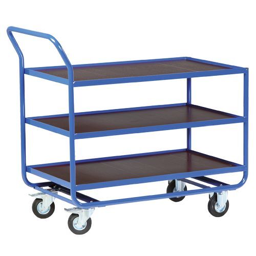 Bedrunka+Hirth Stahlrohrtischwagen mit 3 Ablageflächen 600 x 1161 x 1000 mm Produktbild Bedrunka+Hirth Stahlrohrtischwagen mit 3 Ablageflächen 600 x 1161 x 1000 mm