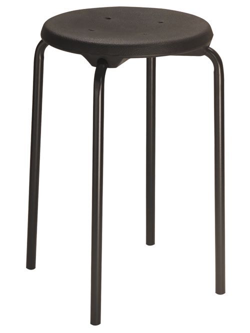 Bedrunka+Hirth Stapelhocker 580 mm hoch Buche schwarz Produktbild Bedrunka+Hirth Stapelhocker 580 mm hoch Buche schwarz