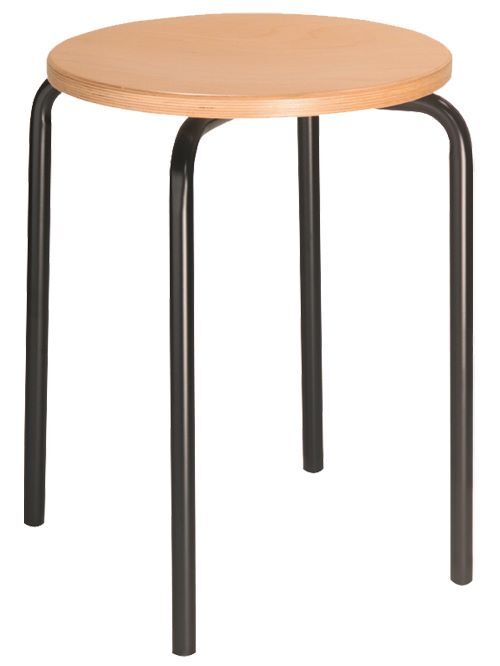 Bedrunka+Hirth Stapelhocker Standard Buche Durchmesser 350 mm schwarz Produktbild Bedrunka+Hirth Stapelhocker Standard Buche Durchmesser 350 mm schwarz