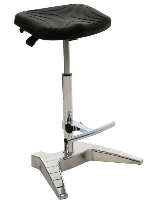 Bedrunka+Hirth Stehhilfe mit breitem PU Komfortsitz 420 x 700 mm Produktbild Bedrunka+Hirth Stehhilfe mit breitem PU Komfortsitz 420 x 700 mm