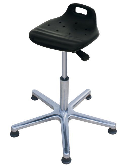 Bedrunka+Hirth Stehhilfe ohne Fußring Höhe 530-780 mm PU-Sitz in Schwarz Produktbild Bedrunka+Hirth Stehhilfe ohne Fußring Höhe 530-780 mm PU-Sitz in Schwarz