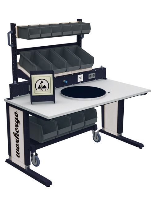 Bedrunka+Hirth Arbeitsplatzsystem workergo mit Kurbelverstellung B 1500 mm Last bis 200 kg