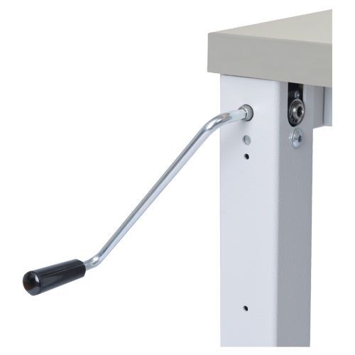 Produktbild Tisch workergo 4-Fuß mit Kurbelverstellung 2000 x 750 x 670 - 1015 mm Maße in m bild 2