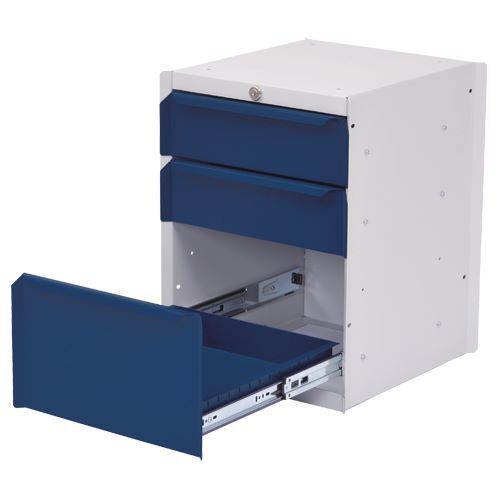 Produktbild Bedrunka+Hirth Unterhängeblock workline 3 Schubladen 365 x 400 x 500 mm