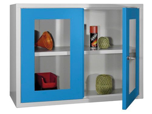 Bedrunka+Hirth Wandhängeschrank BxTxH 800 x 300 x 600 mm mit 2 Vollblechtüre und 1 Fachboden Produktbild Bedrunka+Hirth Wandhängeschrank BxTxH 800 x 300 x 600 mm mit 2 Vollblechtüre und 1 Fachboden