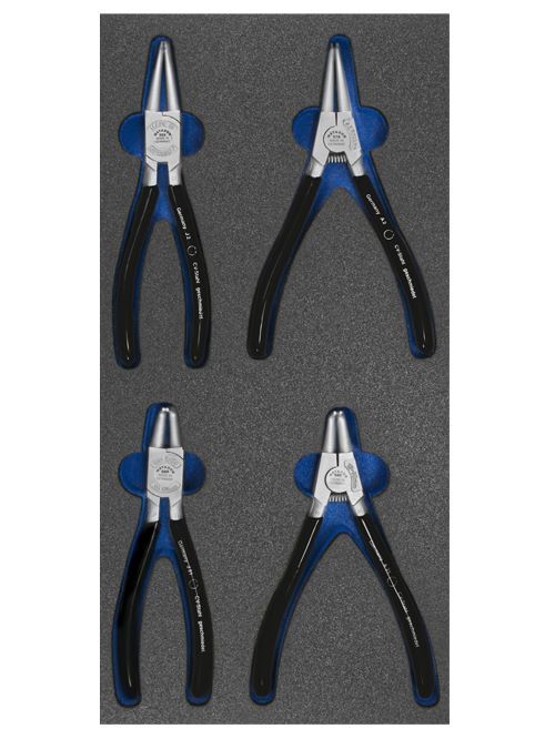 Bedrunka+Hirth Werkzeugeinsatz Sicherungsringzangen Satz 4 teilig BxTxH 400 x 200 x 25 mm Produktbild Bedrunka+Hirth Werkzeugeinsatz Sicherungsringzangen Satz 4 teilig BxTxH 400 x 200 x 25 mm
