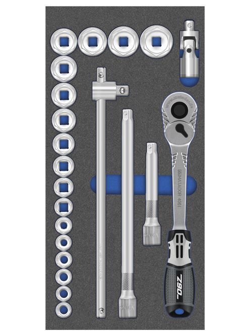 Bedrunka+Hirth Werkzeugeinsatz Steckschlüssel Satz 1/2 Zoll 6-kant 22 teilig Produktbild Bedrunka+Hirth Werkzeugeinsatz Steckschlüssel Satz 1/2 Zoll 6-kant 22 teilig