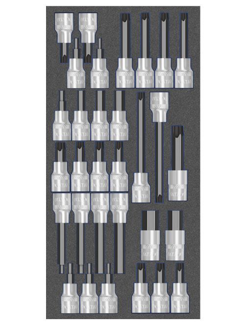 Bedrunka+Hirth Werkzeugeinsatz Steckschlüssel Satz 31 teilig BxTxH 400 x 200 x 25 mm Produktbild Bedrunka+Hirth Werkzeugeinsatz Steckschlüssel Satz 31 teilig BxTxH 400 x 200 x 25 mm