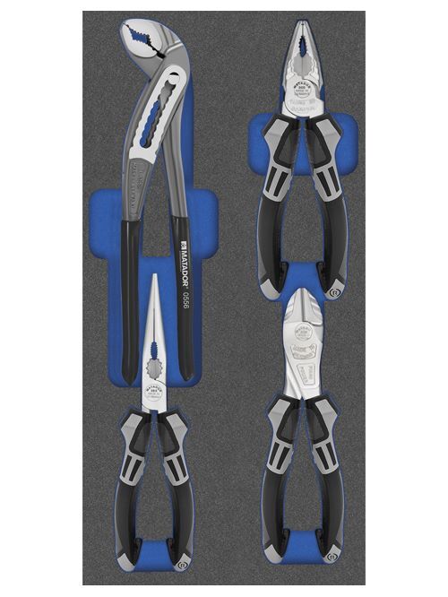 Bedrunka+Hirth Werkzeugeinsatz Zangen Satz 4 teilig BxTxH 400 x 200 x 25 mm Produktbild Bedrunka+Hirth Werkzeugeinsatz Zangen Satz 4 teilig BxTxH 400 x 200 x 25 mm