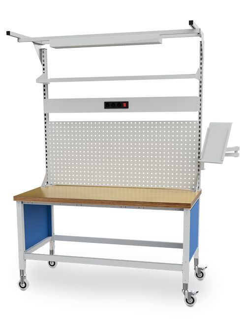 Bedrunka+Hirth Arbeitstisch workergo Mobile stufenlos höhenverstellbar 1500 x 750 mm Produktbild Bedrunka+Hirth Arbeitstisch workergo Mobile stufenlos höhenverstellbar 1500 x 750 mm