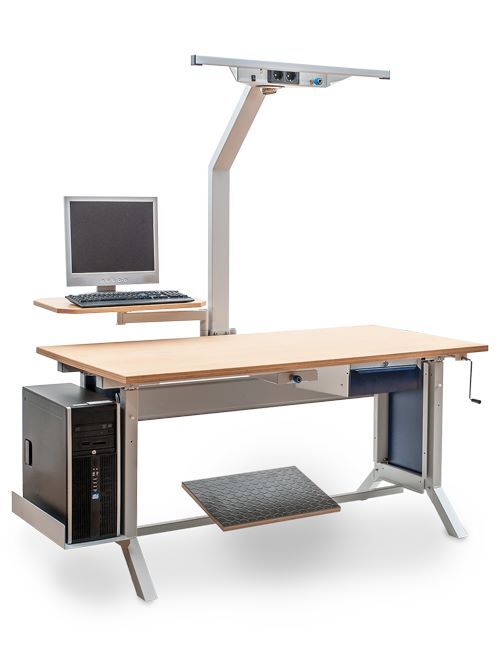 Bedrunka+Hirth workline Grundtischkombination mit PC Halter 1500 x 750 mm Produktbild Bedrunka+Hirth workline Grundtischkombination mit PC Halter 1500 x 750 mm