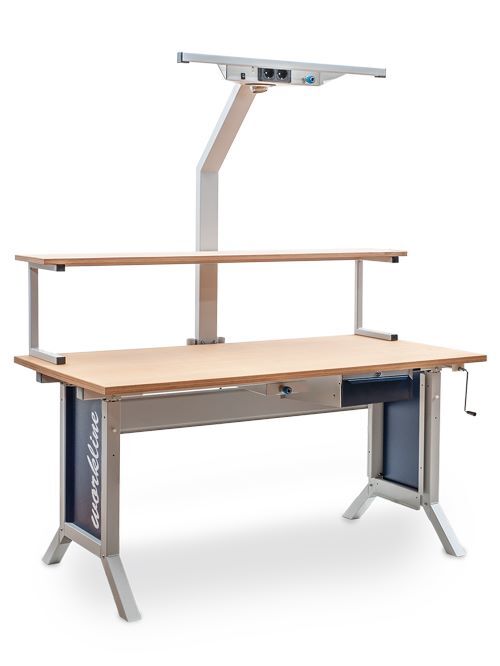 Bedrunka+Hirth workline Grundtischkombination 3 Ebenen Buchenplatte 1500 x 750 mm Produktbild Bedrunka+Hirth workline Grundtischkombination 3 Ebenen Buchenplatte 1500 x 750 mm