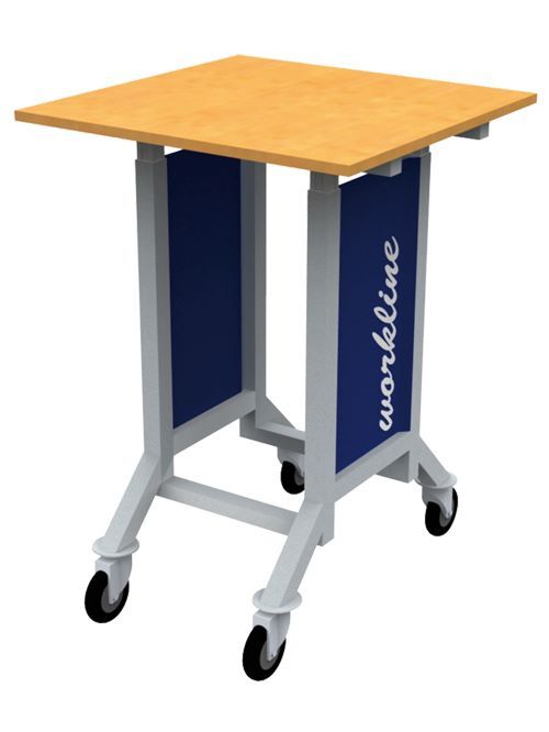 Bedrunka+Hirth workline Mobil stufenlos höhenverstellbar 750 x 750 mm Produktbild Bedrunka+Hirth workline Mobil stufenlos höhenverstellbar 750 x 750 mm