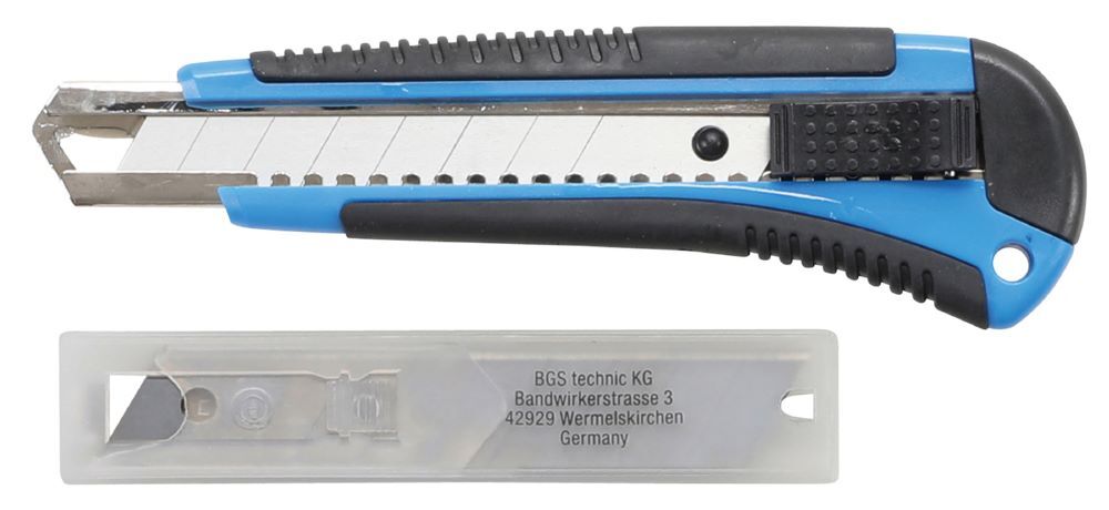 BGS Abbrechmesser Klingenbreite 18 mm in Blau Produktbild BGS Abbrechmesser Klingenbreite 18 mm in Blau