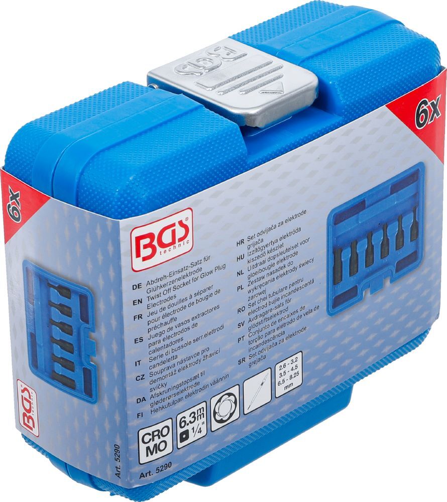 BGS Abdreh Einsatz Satz Glühkerzenelektrode Antrieb Innenvierkant 6,3 mm 1/4 Zoll BGS Abdreh Einsatz Satz Glühkerzenelektrode Antrieb Innenvierkant 6,3 mm 1/4 Zoll