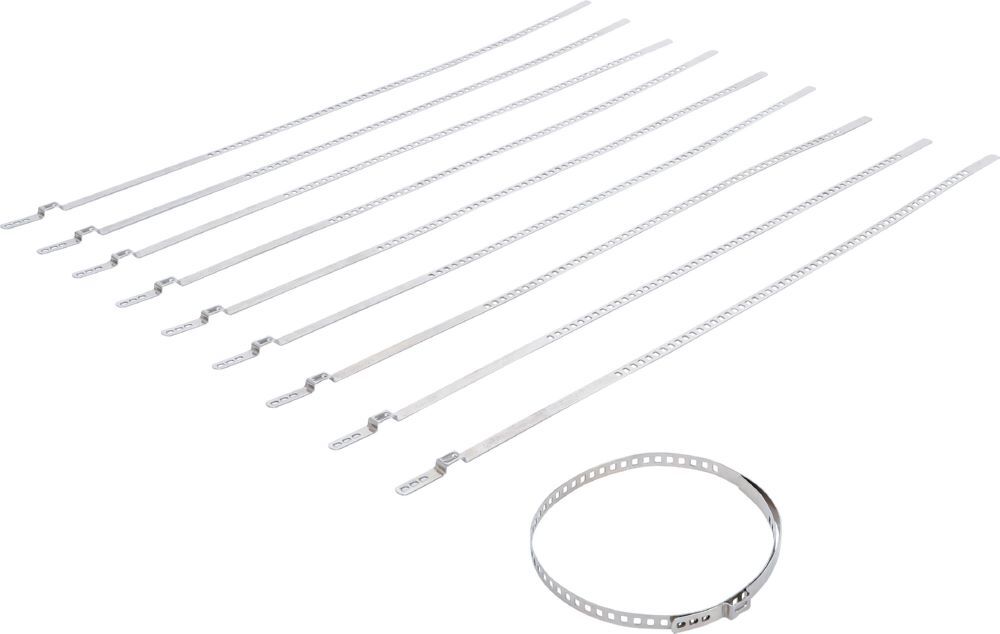 BGS Achsmanschetten-Schellen-Satz 10 teilig Edelstahl rostfrei 7 mm 50 - 120 mm Produktbild BGS Achsmanschetten-Schellen-Satz 10 teilig Edelstahl rostfrei 7 mm 50 - 120 mm