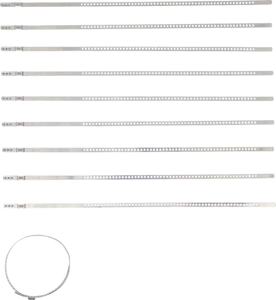 BGS Achsmanschetten-Schellen-Satz 10 teilig Edelstahl rostfrei 7 mm 50 - 120 mm Produktbild BGS Achsmanschetten-Schellen-Satz 10 teilig Edelstahl rostfrei 7 mm 50 - 120 mm bild 2