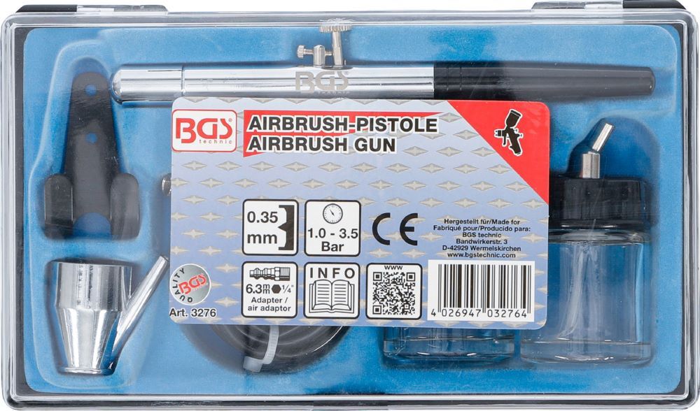 BGS Airbrush Pistole 1,0-3,5 bar Produktbild BGS Airbrush Pistole 1,0-3,5 bar bild 4