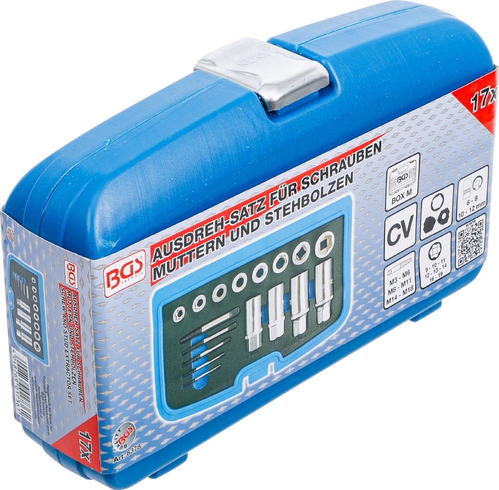 Produktbild Ausdreh Satz für Schrauben, Muttern und Stehbolzen 17 teilig bild 6
