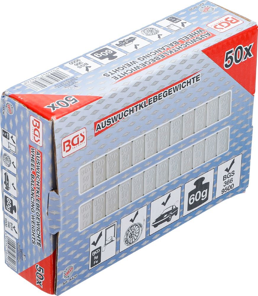 Produktbild Auswuchtklebegewichte 12 x 5 g 50 teilig bild 3