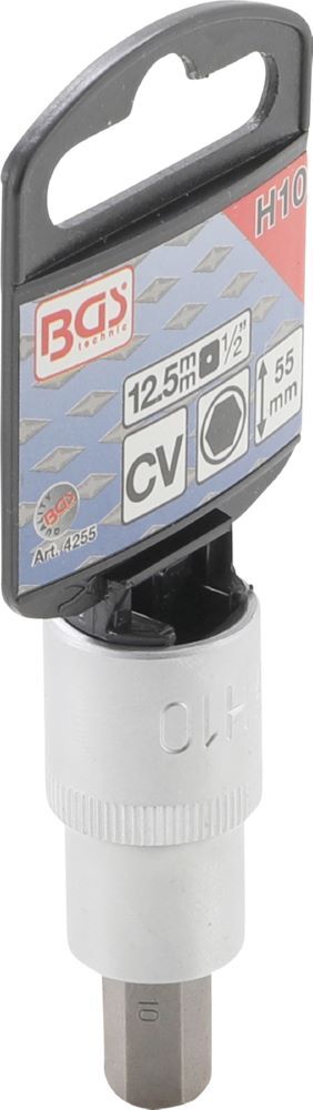 Produktbild Bit Einsatz Innensechskant 10 mm Antrieb Innenvierkant 12,5 mm 1/2 Zoll bild 2