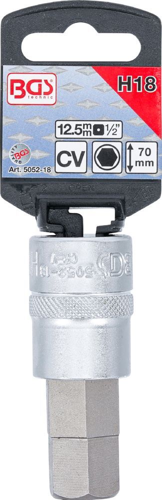 Produktbild Bit Einsatz Innensechskant 18 mm Antrieb Innenvierkant 12,5 mm 1/2 Zoll bild 2