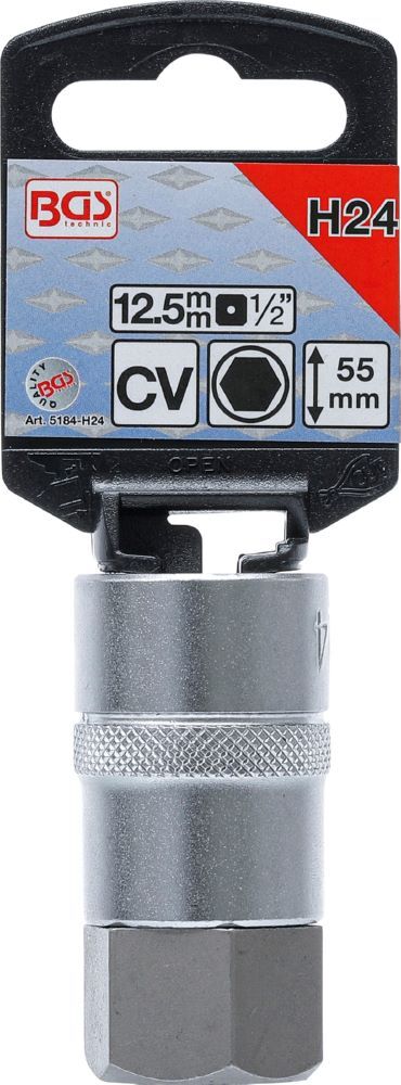 Produktbild Bit Einsatz Innensechskant 24 mm Innenvierkant 12,5 mm 1/2 Zoll bild 2