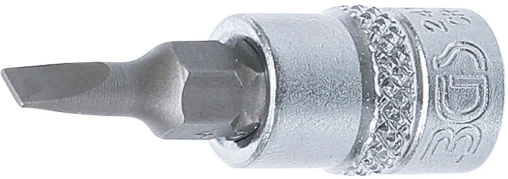 BGS Bit Einsatz Schlitz 4 Antrieb Innenvierkant 6,3 mm 1/4 Zoll Produktbild BGS Bit Einsatz Schlitz 4 Antrieb Innenvierkant 6,3 mm 1/4 Zoll