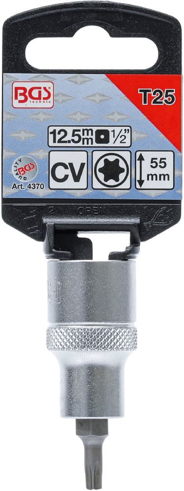 Produktbild Bit Einsatz 1/2 Zoll T-Profil T25 Antrieb Innenvierkant 12,5 mm bild 2