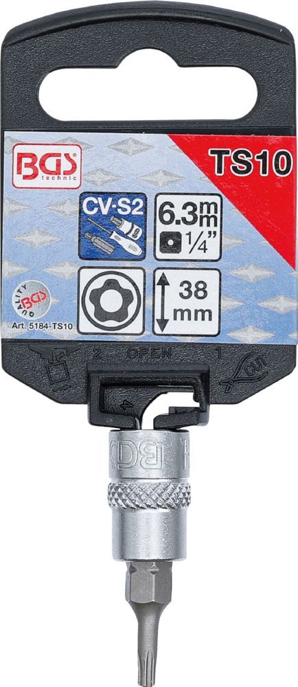 Produktbild Bit Einsatz TS Plus TS10 Antrieb Innenvierkant 6,3 mm 1/4 Zoll bild 2