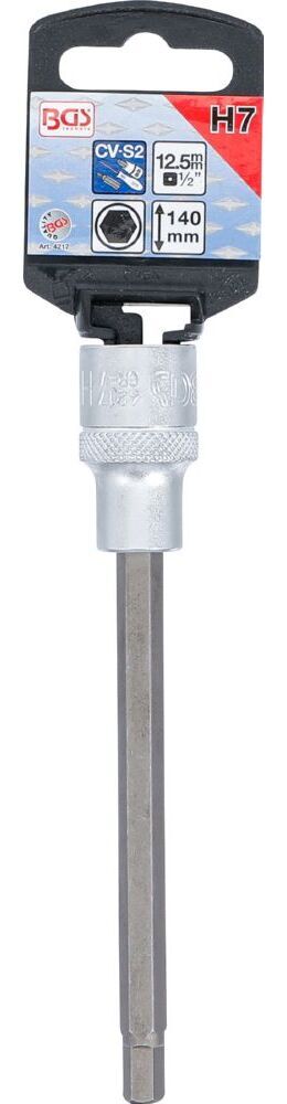 Produktbild Bit Einsatz Innensechskant 7 mm Länge 140 mm Antrieb Innenvierkant 12,5 mm bild 2