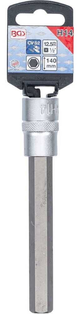 Produktbild Bit Einsatz Innensechskant 14 mm Länge 140 mm Antrieb Innenvierkant 12,5 mm bild 2