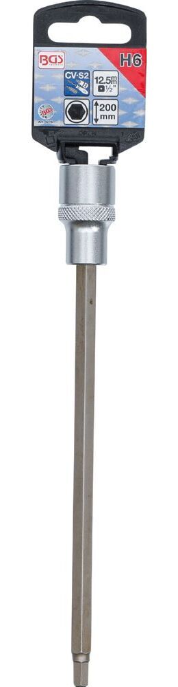 Produktbild Bit Einsatz Innensechskant 6 mm Länge 200 mm Antrieb Innenvierkant 12,5 mm bild 2