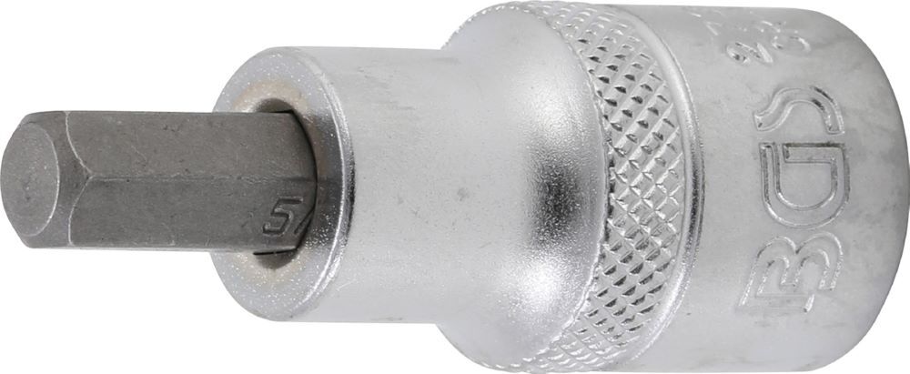 Produktbild BGS Bit Einsatz Innensechskant 5/16 Zoll Länge 55 mm Antrieb Innenvierkant 12,5 mm