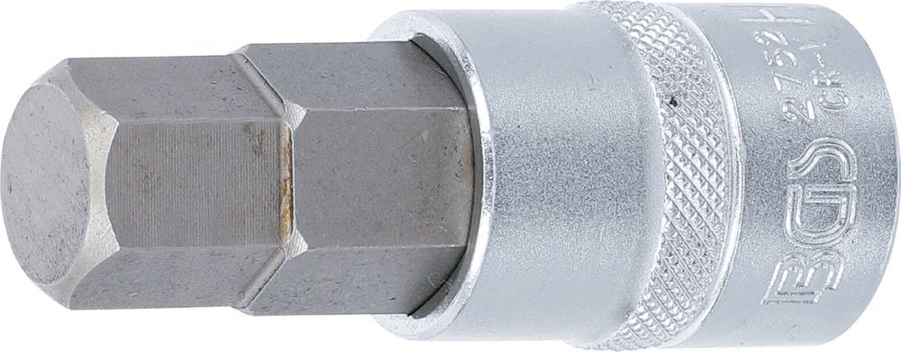 Produktbild BGS Bit Einsatz Innensechskant 11/16 Zoll Länge 70 mm Antrieb Innenvierkant 12,5 mm