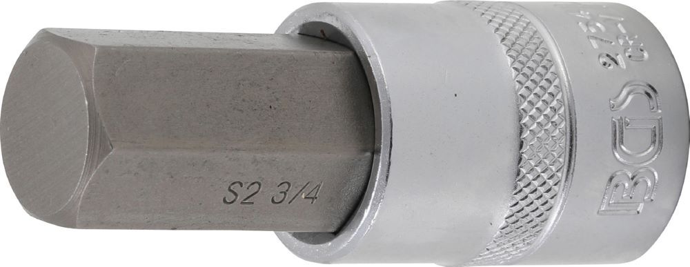 Produktbild BGS Bit Einsatz Innensechskant 3/4 Zoll Länge 70 mm Antrieb Innenvierkant 12,5 mm