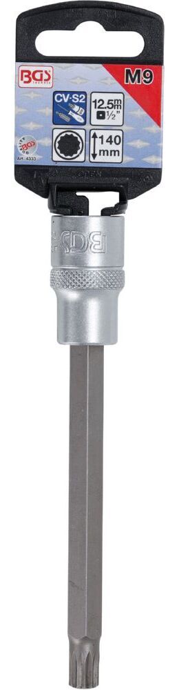 Produktbild Bit Einsatz Innenvielzahn M9 Länge 140 mm Antrieb Innenvierkant 12,5 mm bild 2