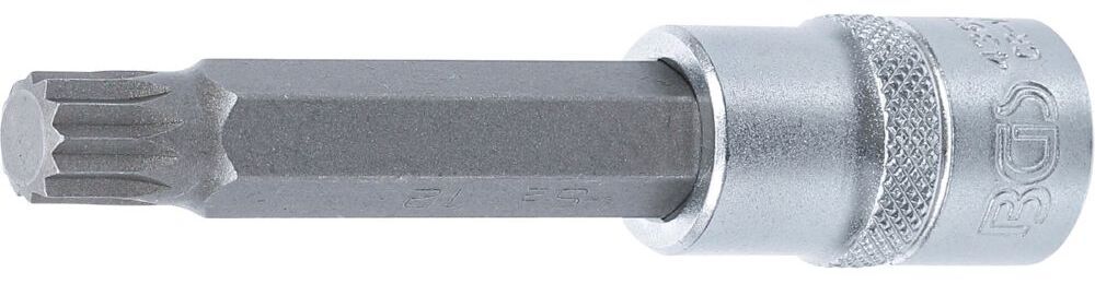 Produktbild BGS Bit Einsatz Innenvielzahn M12 Länge 100 mm Antrieb Innenvierkant 12,5 mm