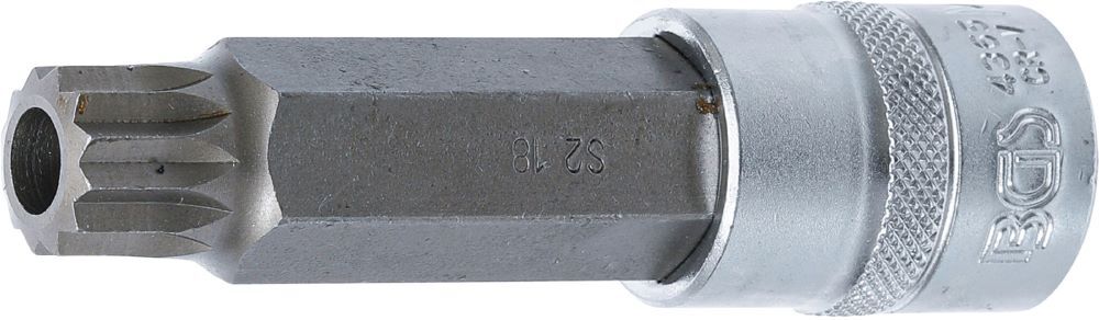 Produktbild BGS Bit Einsatz Innenvielzahn M18 Länge 100 mm Antrieb Innenvierkant 12,5 mm