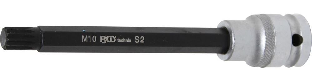 Produktbild BGS Bit Einsatz Innenvielzahn M10 Länge 140 mm Antrieb Innenvierkant 12,5 mm
