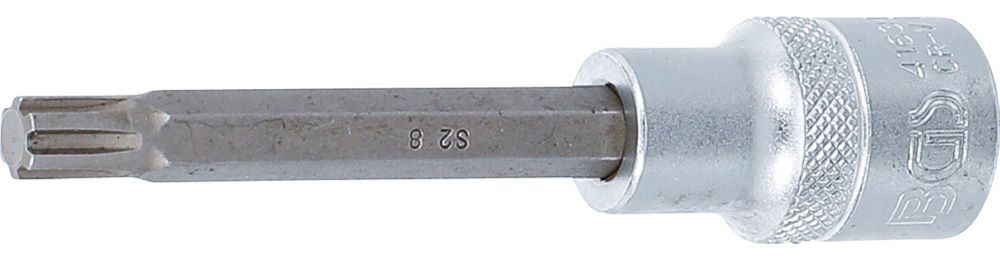 Produktbild BGS Bit Einsatz Keil Profil M8 Länge 100 mm Antrieb Innenvierkant 12,5 mm 1/2 Zoll