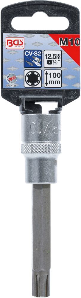 Produktbild Bit Einsatz Keil Profil M10 Länge 100 mm Antrieb Innenvierkant 12,5 mm 1/2 Zoll bild 2